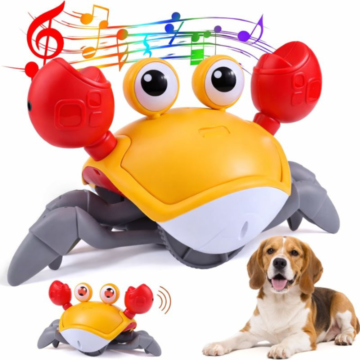 CrabMotion Automatic Crawling Dog Toy — Lights & Sound