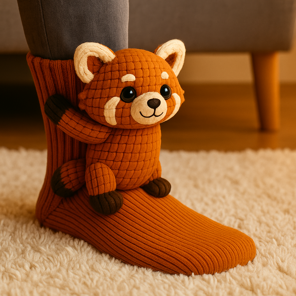 Unisex Plush Winter Socks — Non-Slip Traction Grip