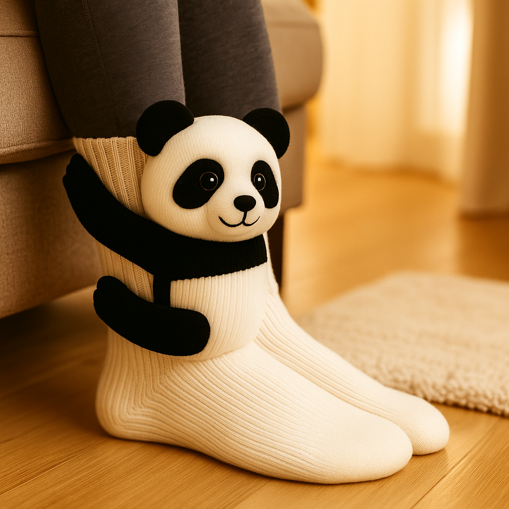 Unisex Plush Winter Socks — Non-Slip Traction Grip