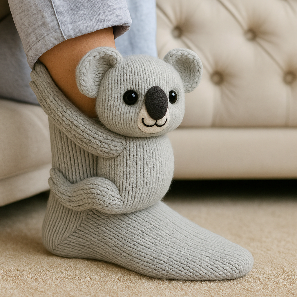Unisex Plush Winter Socks — Non-Slip Traction Grip