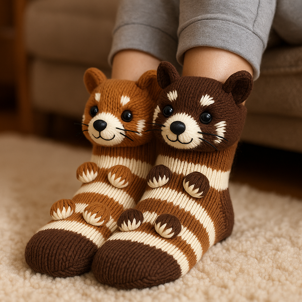 Unisex Plush Winter Socks — Non-Slip Traction Grip