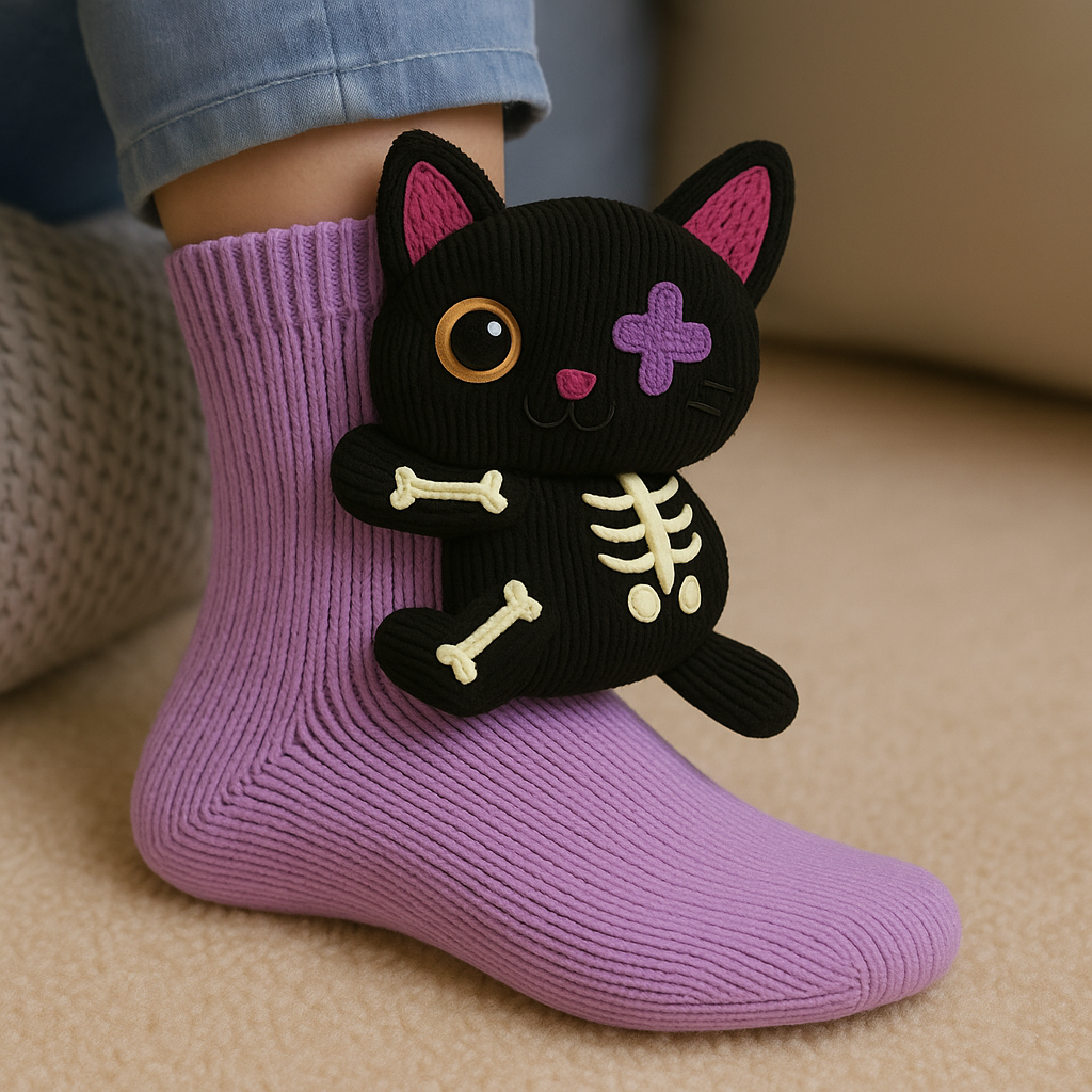 Unisex Plush Winter Socks — Non-Slip Traction Grip