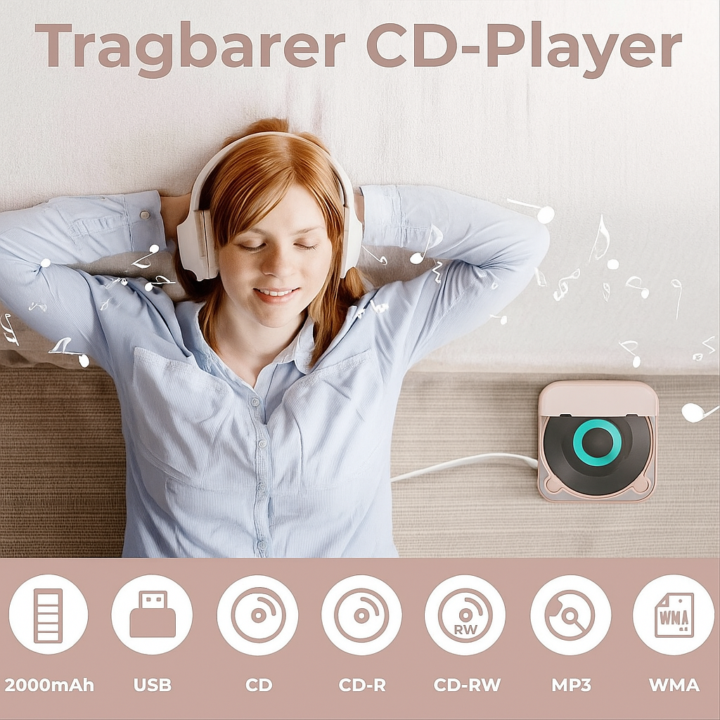 Bærbar CD-afspiller med Bluetooth – Sound Wonder Go - Esilora