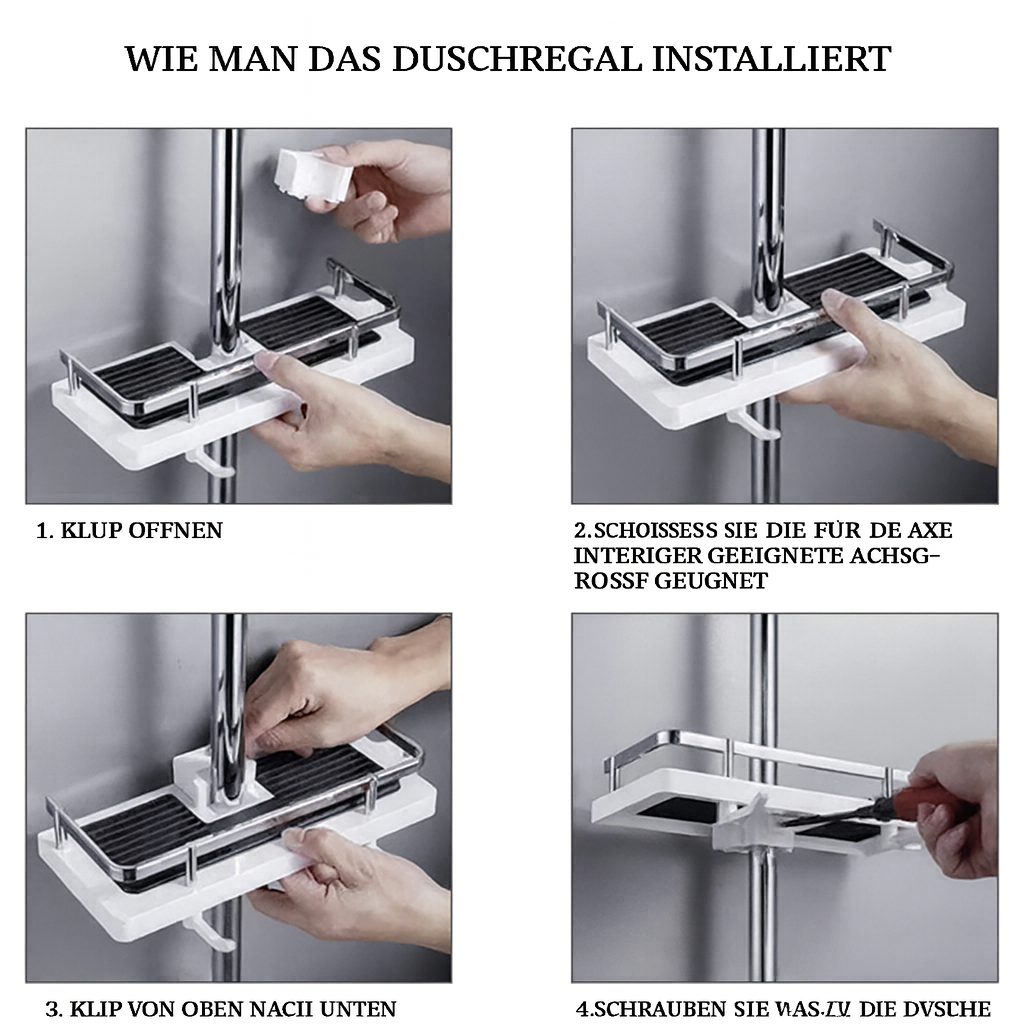 Shower Storage Rack – Organization & Convenience for Your Shower Rod - Esilora