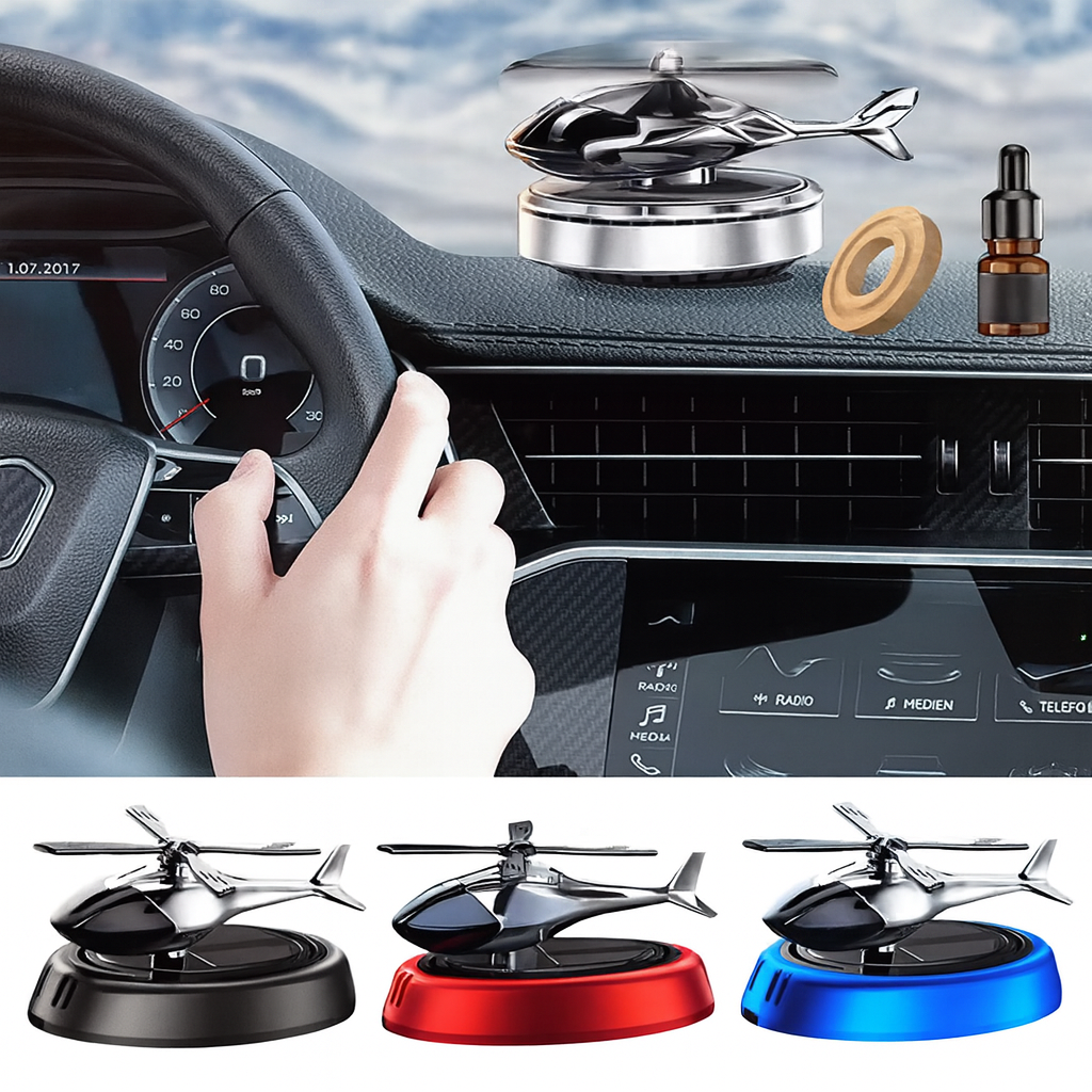 Difusor solar de aromaterapia para automóvil con diseño giratorio - Esilora