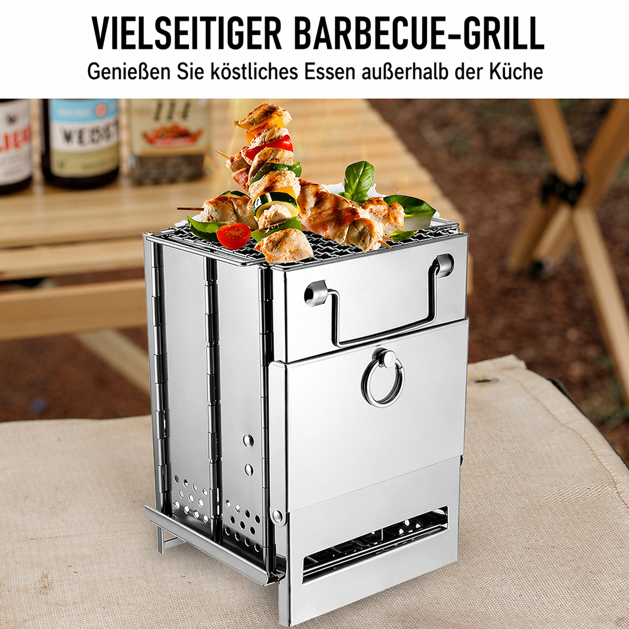 Portable Folding BBQ Grill for Camping - Esilora