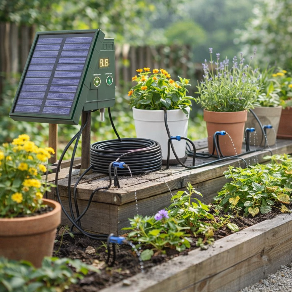 AquaPulse Smart Solar Powered Drip Irrigation System