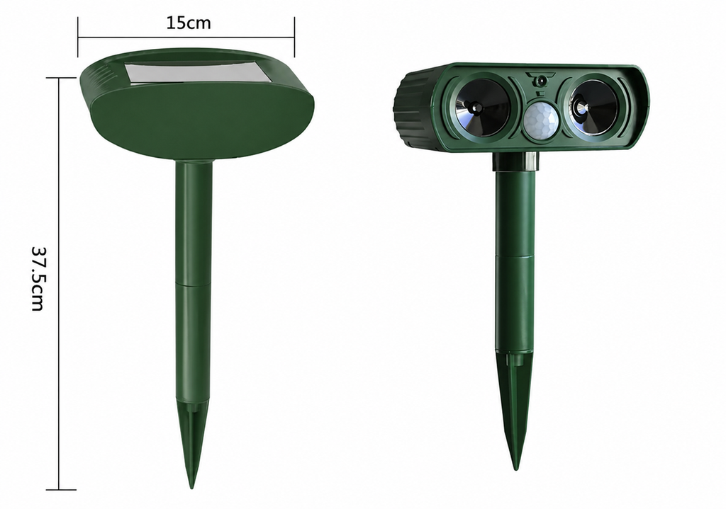 Solar Ultrasonic Animal Repeller – Protect Your Garden - Esilora
