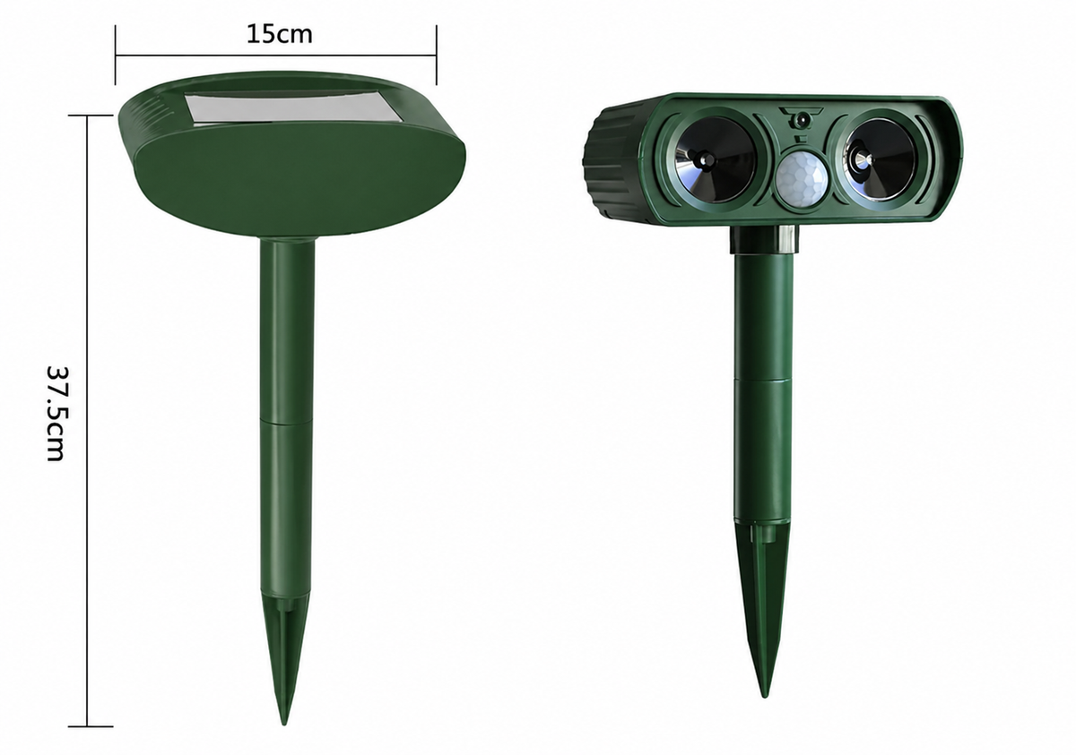 Solar Ultrasonic Animal Repeller – Protect Your Garden - Esilora