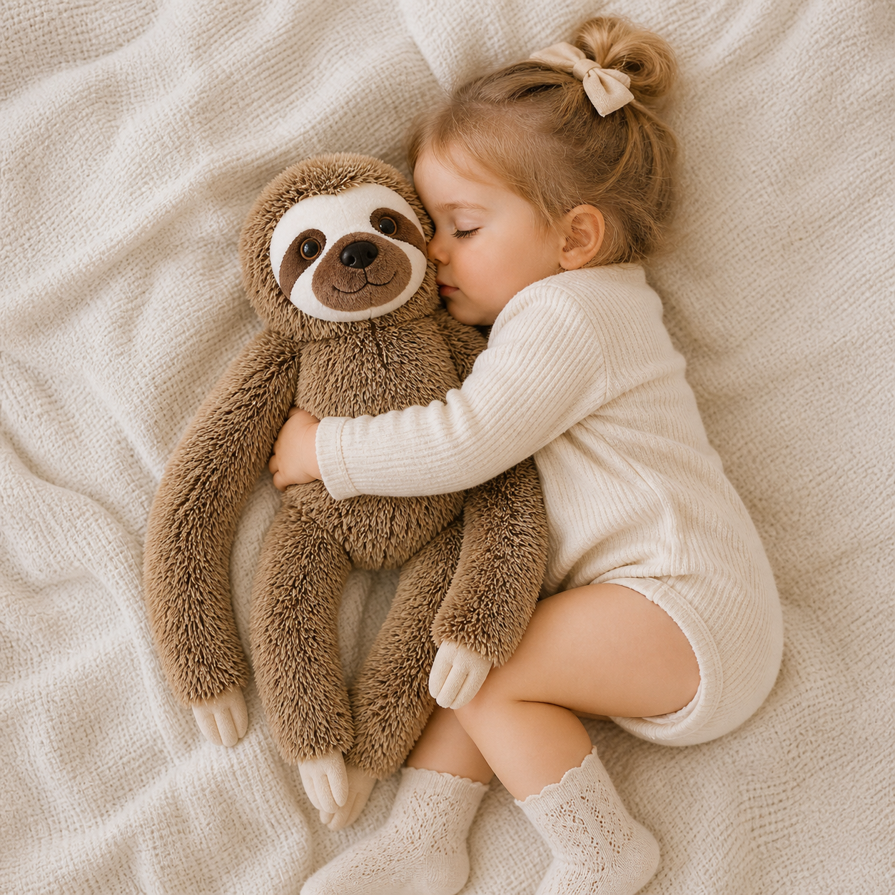 Sloth Plush Toy with Velcro Fasteners - Esilora