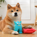 Juguetes mordedores duraderos con forma de monstruo para perros ChewTitan, paquete de 2