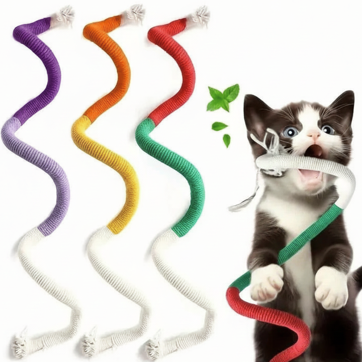 ChewTwist Natural Cat Chewing Rope Toy — Textured Fibers
