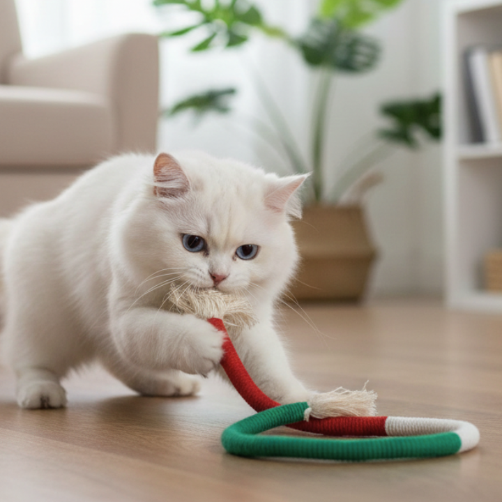 ChewTwist Natural Cat Chewing Rope Toy — Textured Fibers