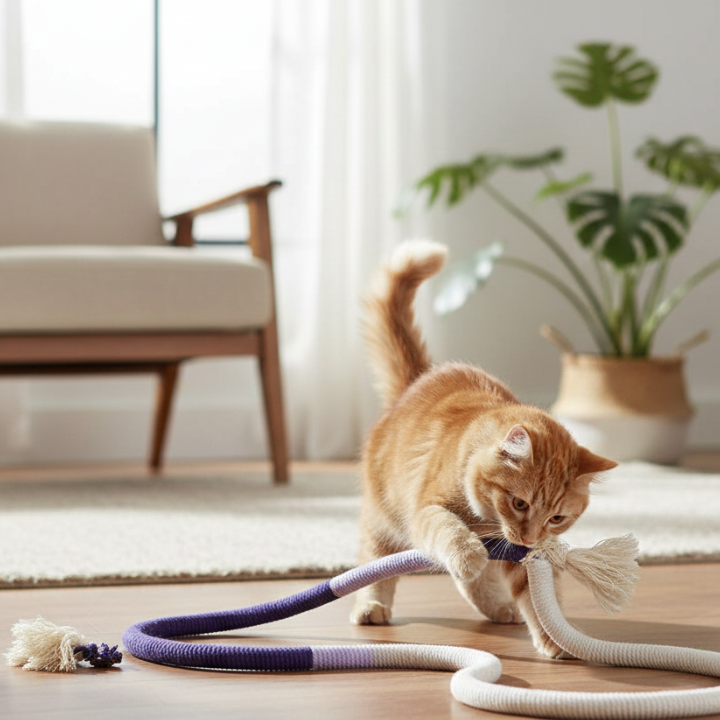 ChewTwist Natural Cat Chewing Rope Toy — Textured Fibers