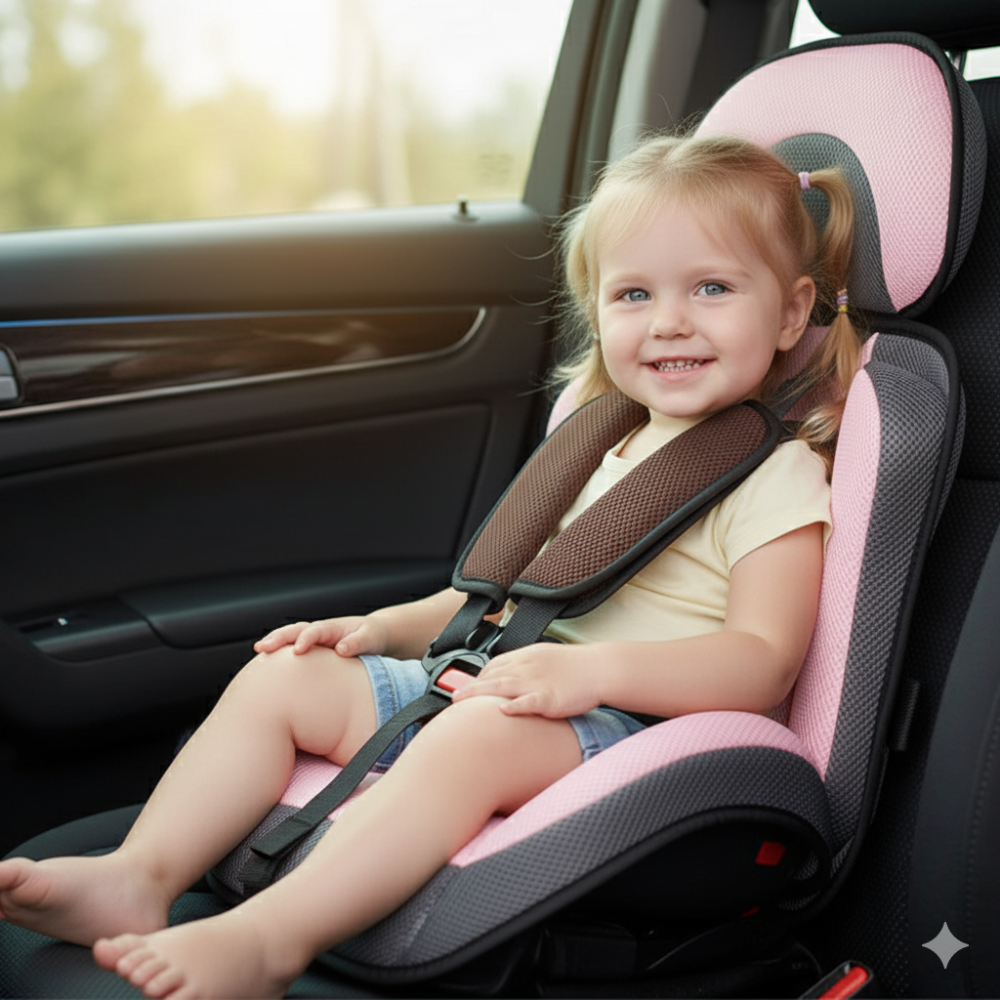 Scaun de înălțare portabil și ușor pentru copii - scaun auto compact pentru călătorii