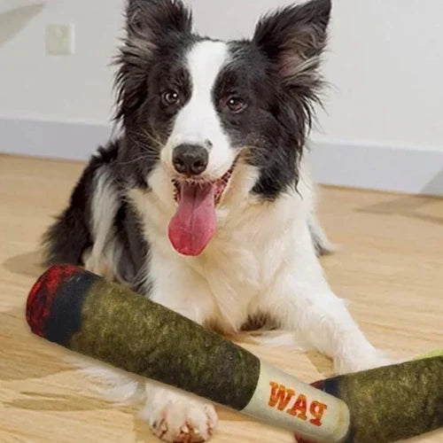 CigarPlay plyslegetøj med piv til hunde — Blødt, kompakt design