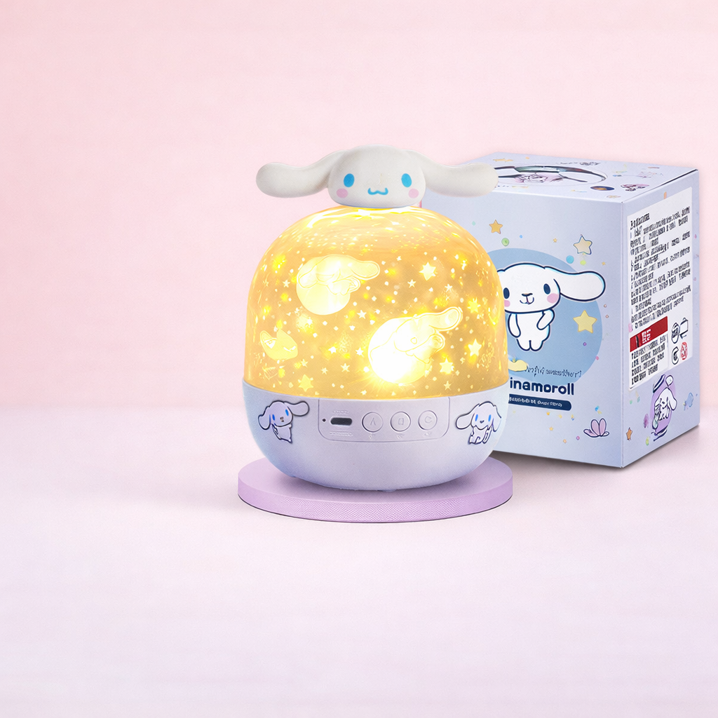 Lampă-proiector LED pentru lampă de veghe - compactă, cu modele schimbătoare și sunet relaxant