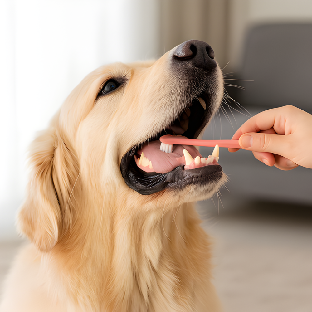 Escova de dentes 360 para cães CleanCurve, conjunto de 3 - cerdas macias