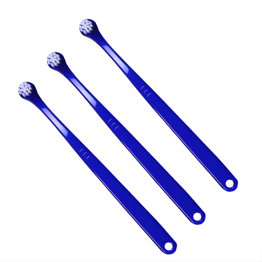 Escova de dentes 360 para cães CleanCurve, conjunto de 3 - cerdas macias