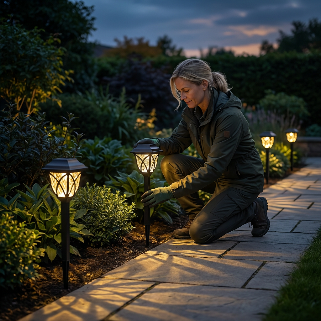 Lampe solaire de chemin de jardin LumaPath - Esilora