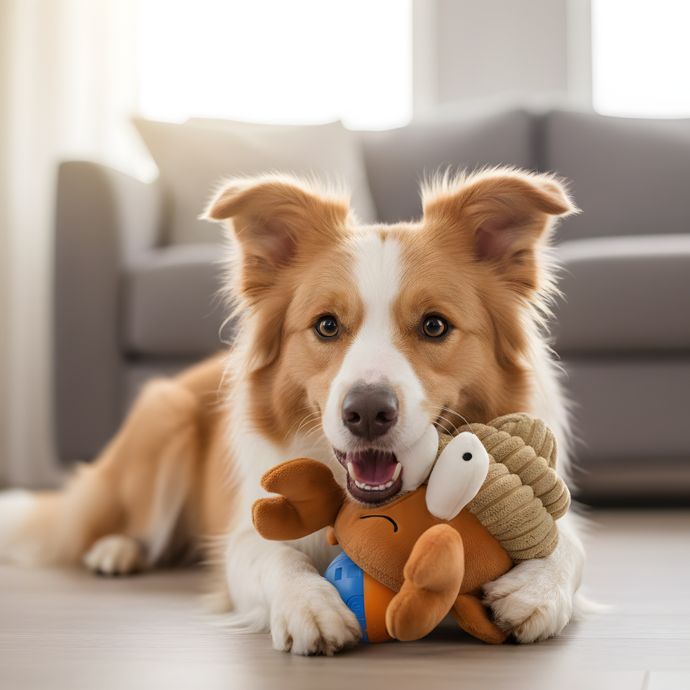 CritterPals Interactive Plush Dog Toy — Removable Covers