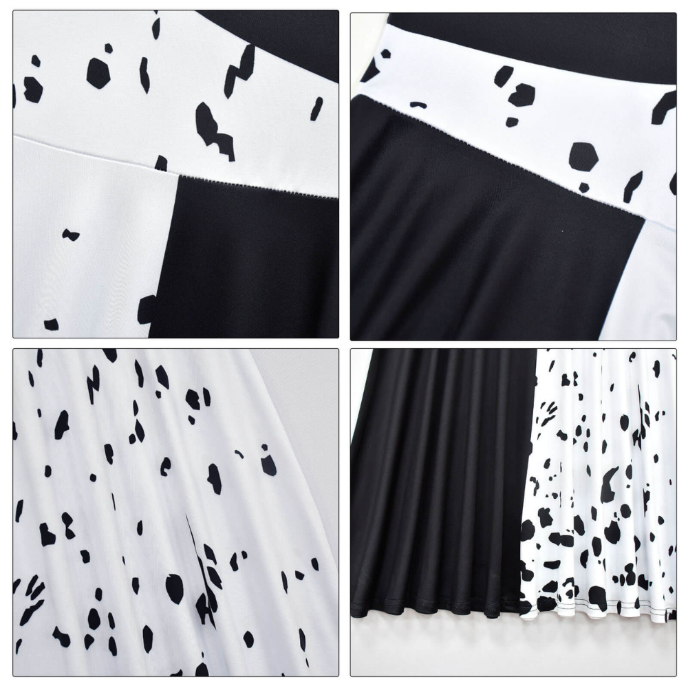 Rochie de costum pentru copii, în două tonuri, alb-negru — rochie elegantă cu volan delicat