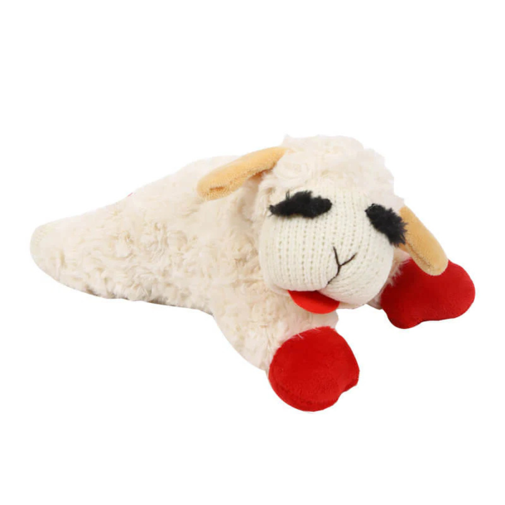 CuddleLamb Plush Lamb Dog Toy with Built-In Squeaker