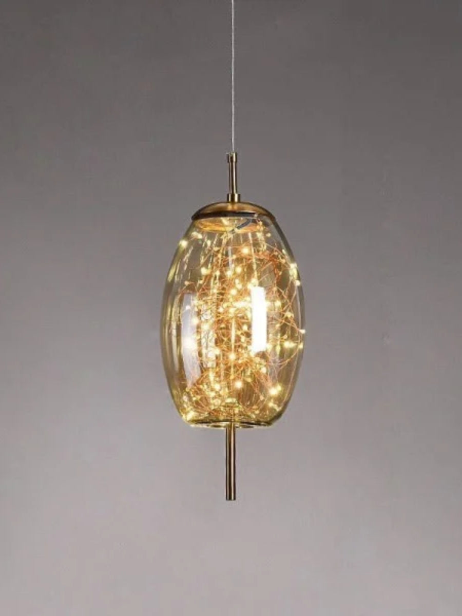 Nordic Starry Cylinder Glass Pendant Lamp | Esilora