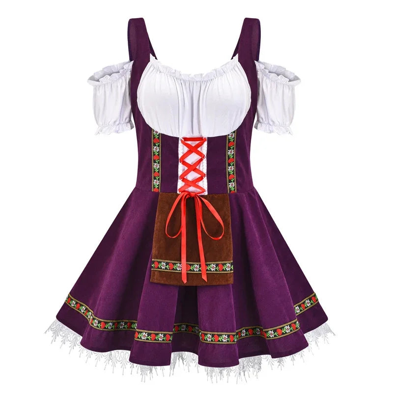 AlpenHerz minidirndl til kvinder – moderne stil, dekorative detaljer