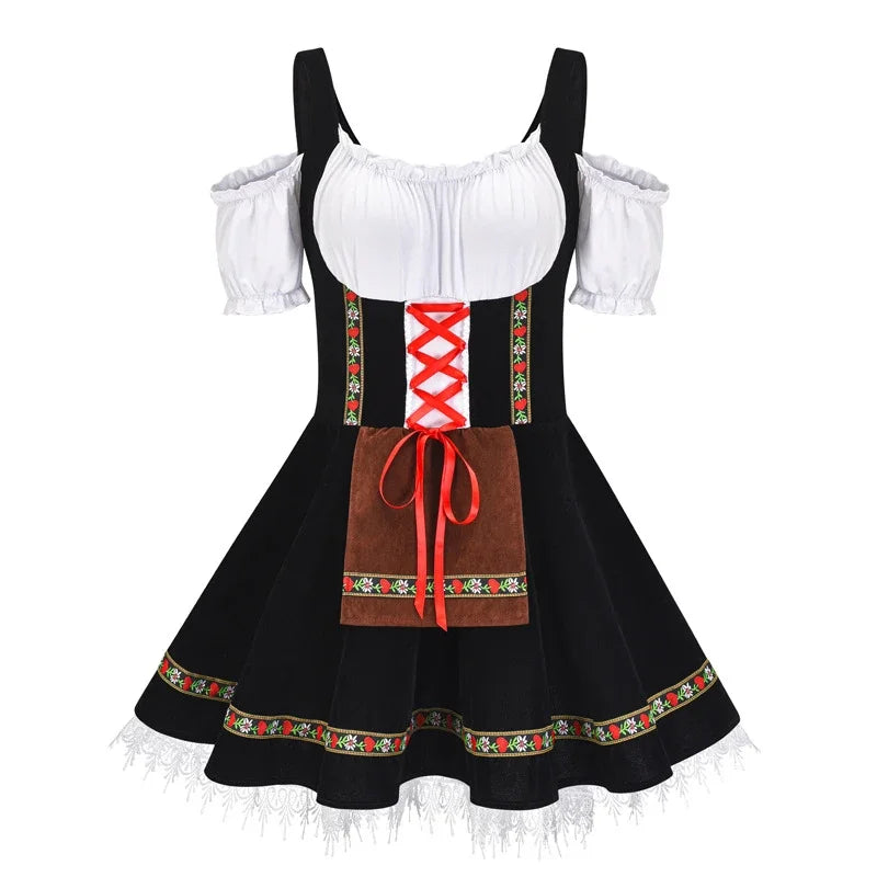 AlpenHerz minidirndl til kvinder – moderne stil, dekorative detaljer