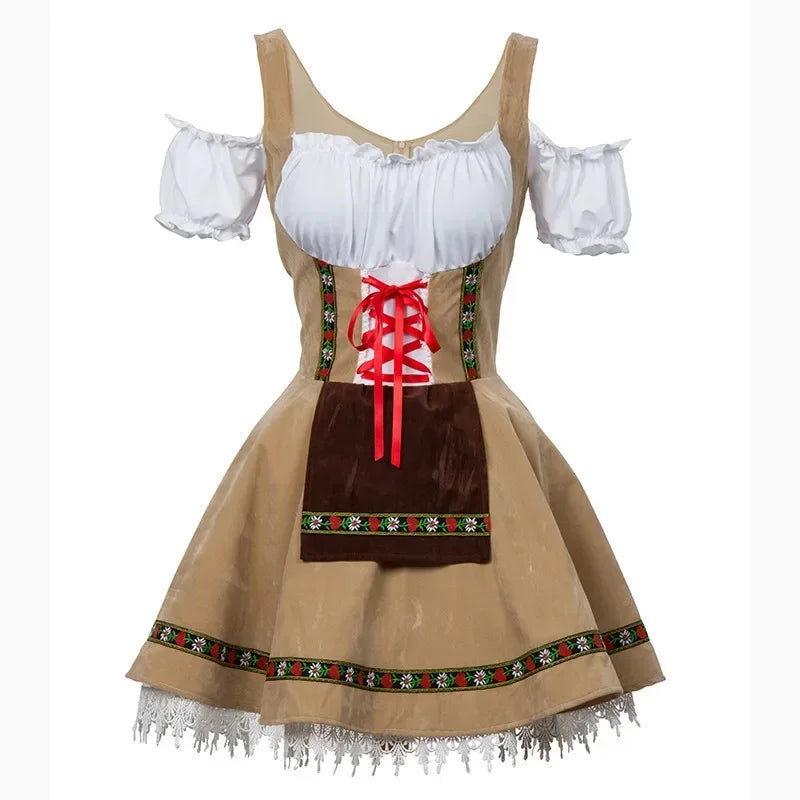 AlpenHerz minidirndl til kvinder – moderne stil, dekorative detaljer