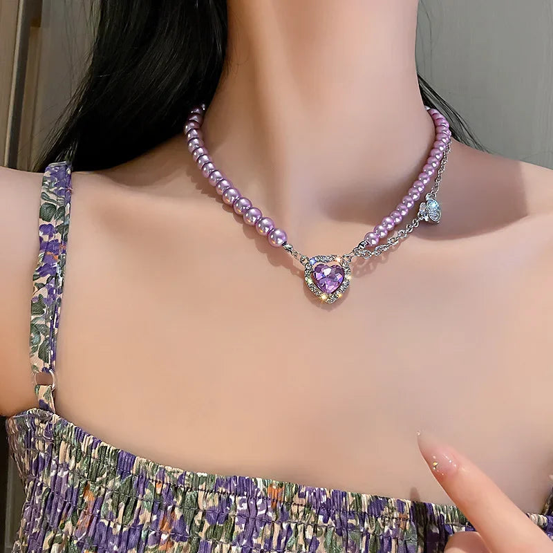 Gargantilla de perlas Aureline – collar ajustable de color dorado, perla brillante