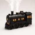 Humidificador de locomotora de vapor clásica — diseño de tren iluminado