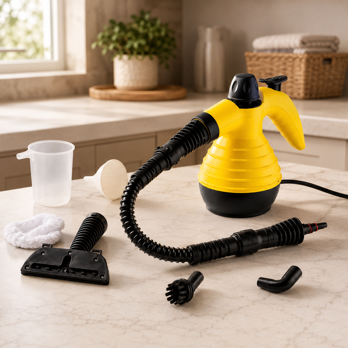 Steam Cleaner for Floors and Upholstery — Multiple Attachments