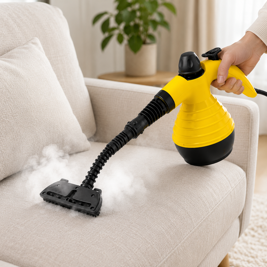 Steam Cleaner for Floors and Upholstery — Multiple Attachments