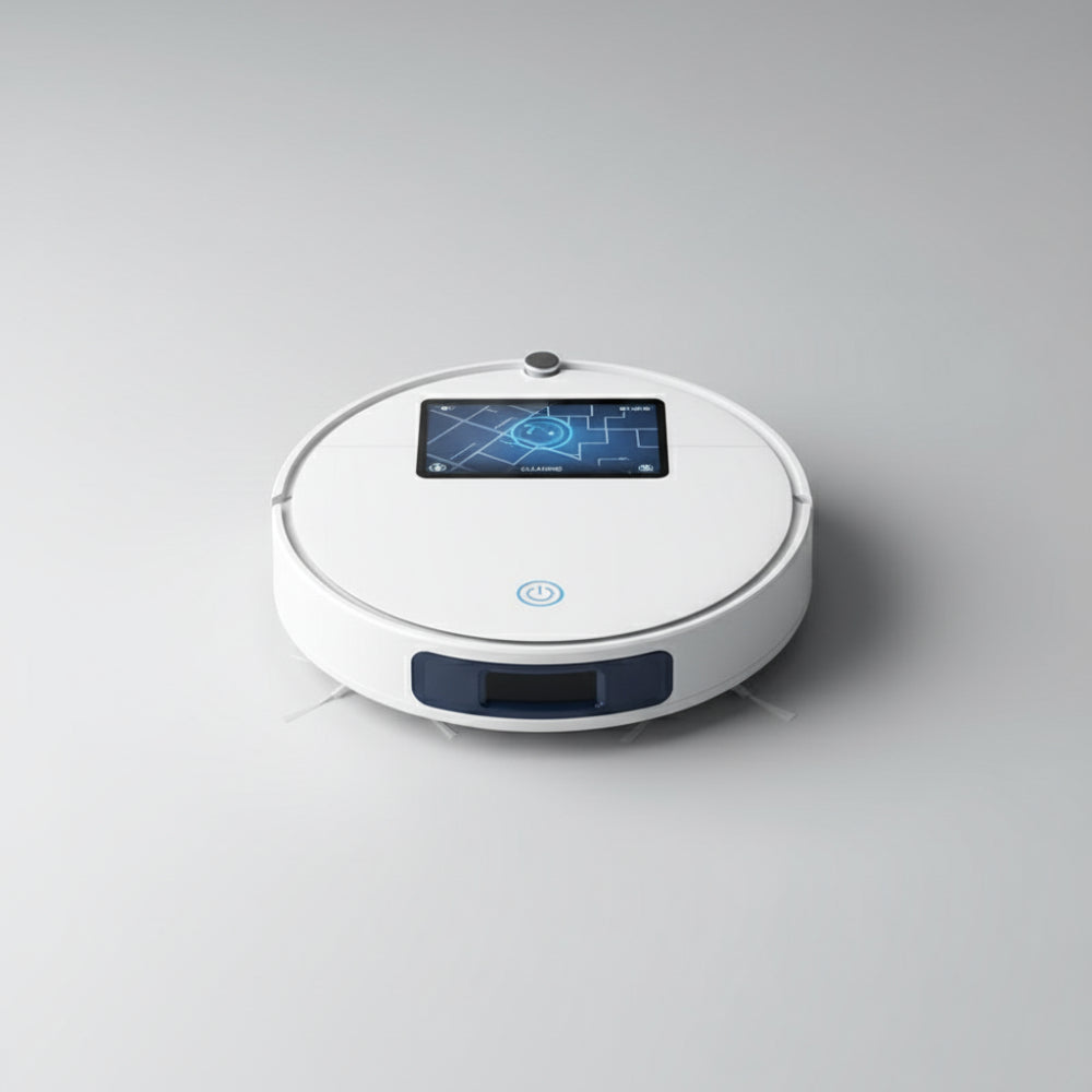 Aspirateur robot à navigation par IA — Aspiration automatisée, lavage humide, système de séchage à l'air
