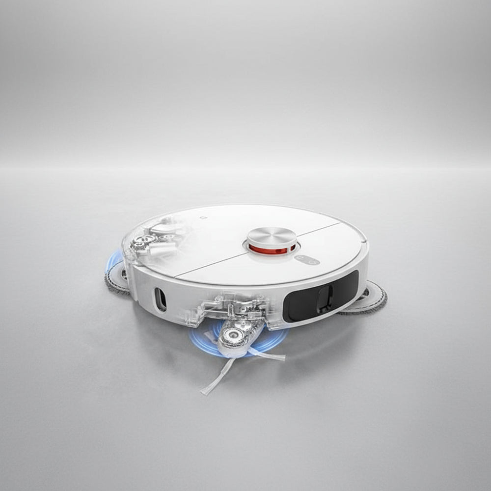 Aspirateur robot à navigation par IA — Aspiration automatisée, lavage humide, système de séchage à l'air