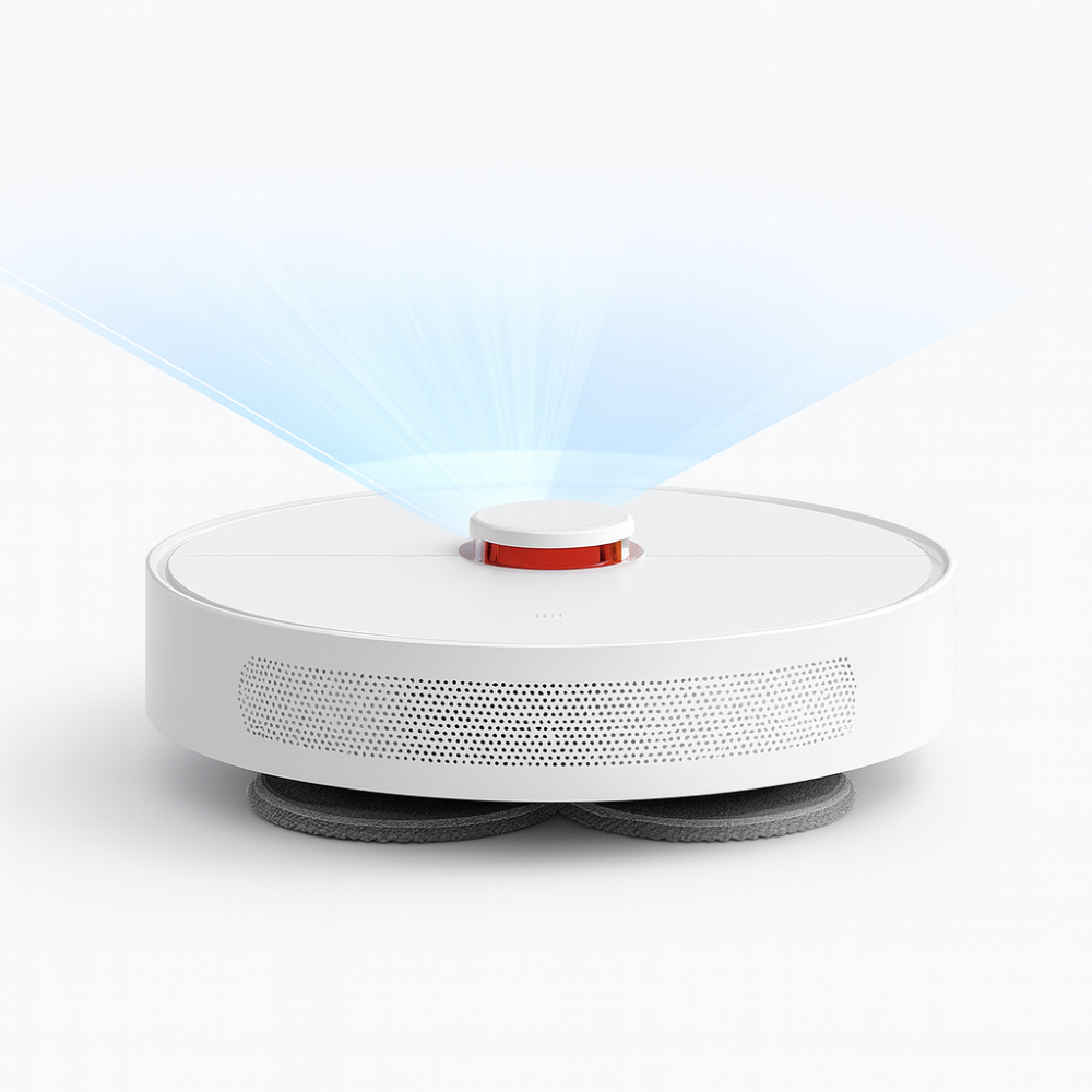 Aspirateur robot à navigation par IA — Aspiration automatisée, lavage humide, système de séchage à l'air