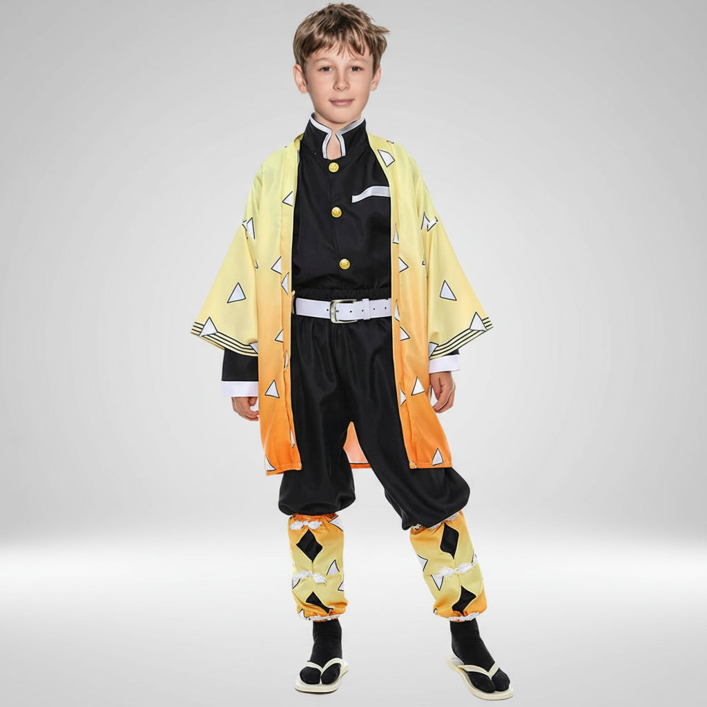 Set de costum de cosplay kimono pentru copii — poliester ușor