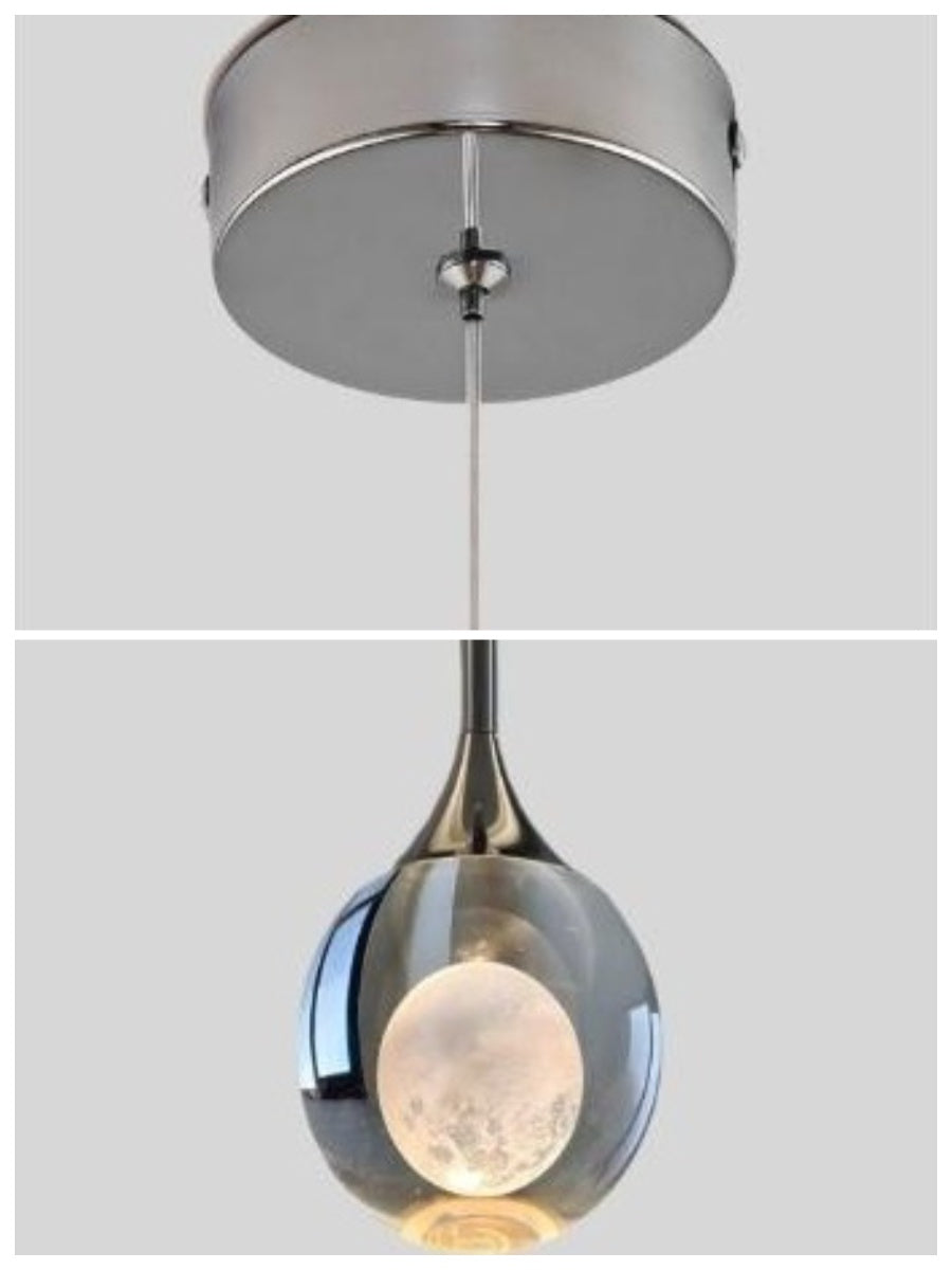Moon klare Glas-Kugel-Pendelleuchte | Esilora