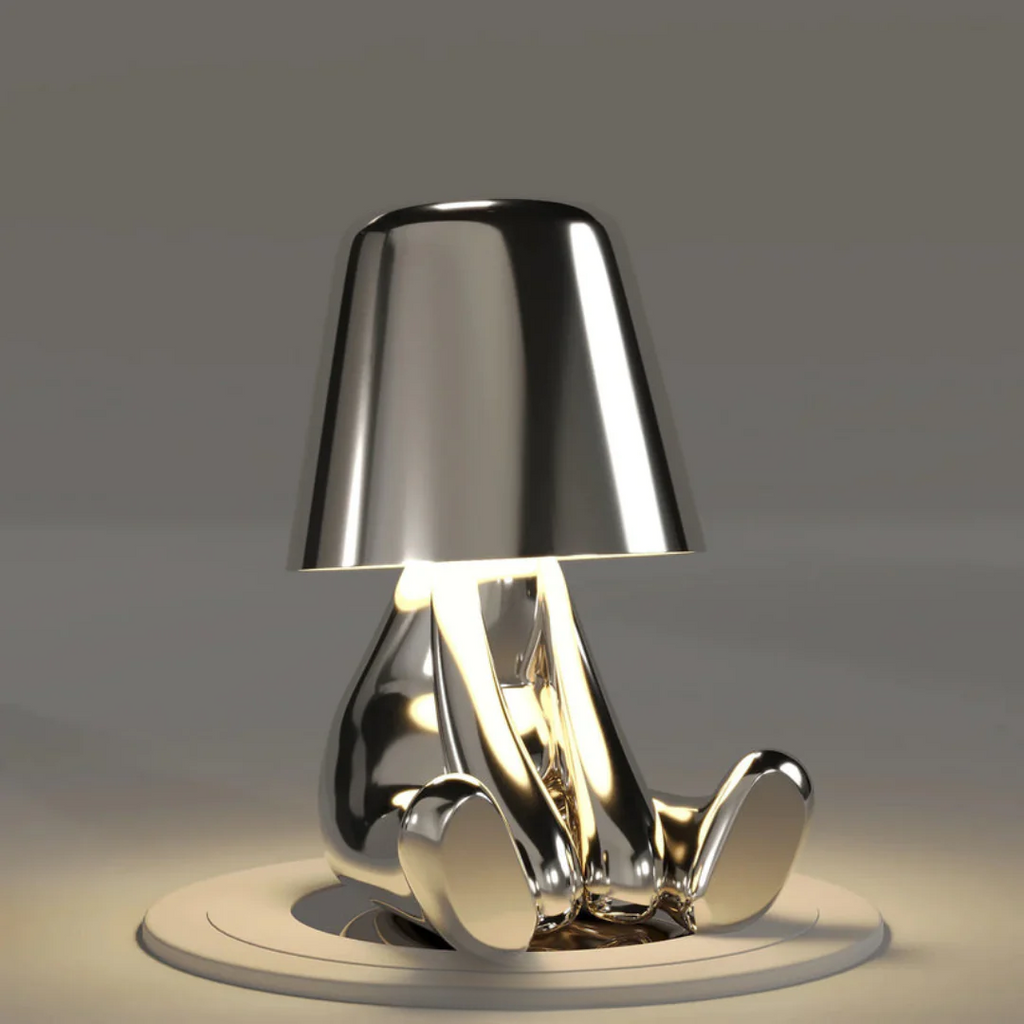 Modern Gold LED Table Lamp — Wireless Figurine, 18x9.6cm, 3W