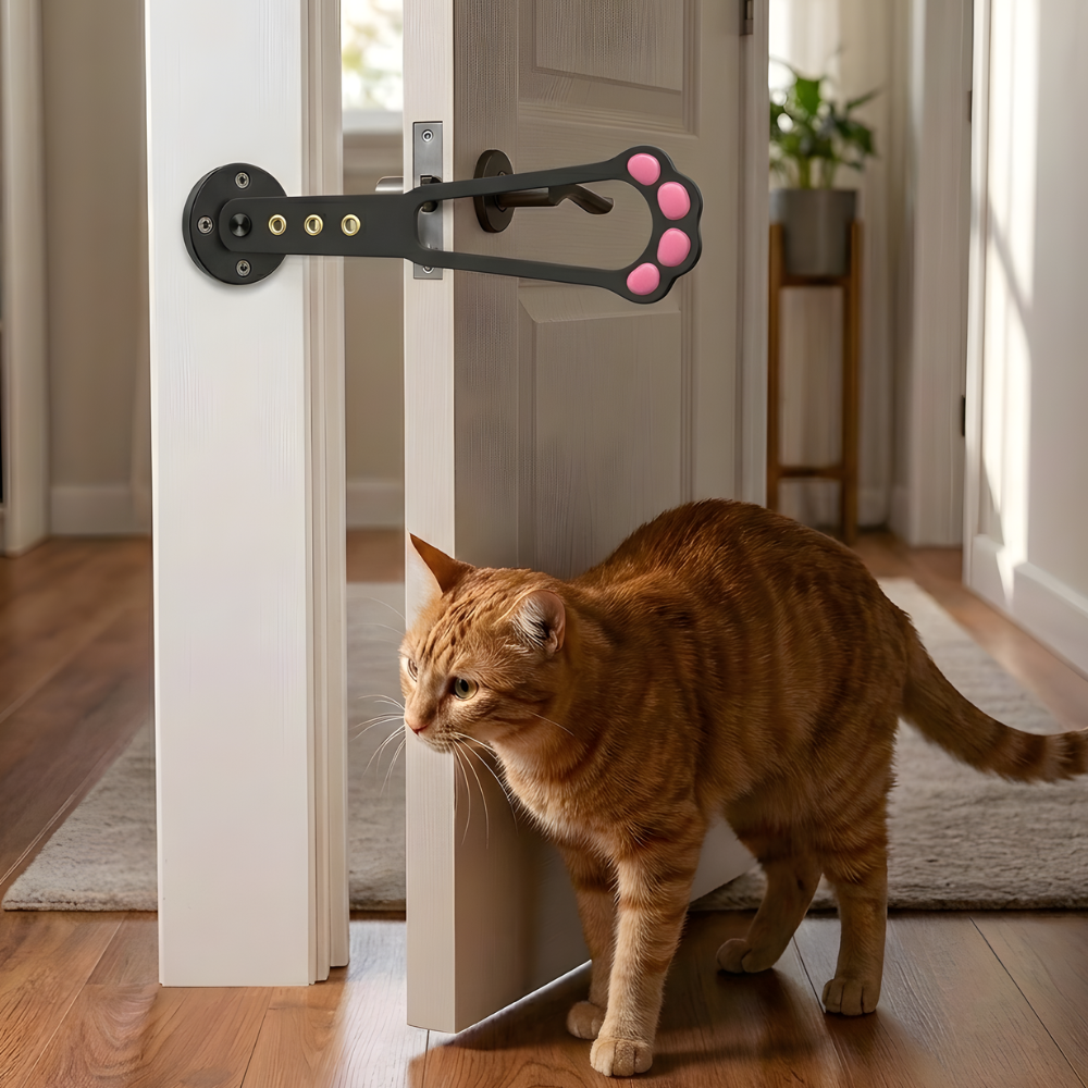 DoorWhisk Adjustable Cat Door Holders — 2-Pack, No-Drill Strap