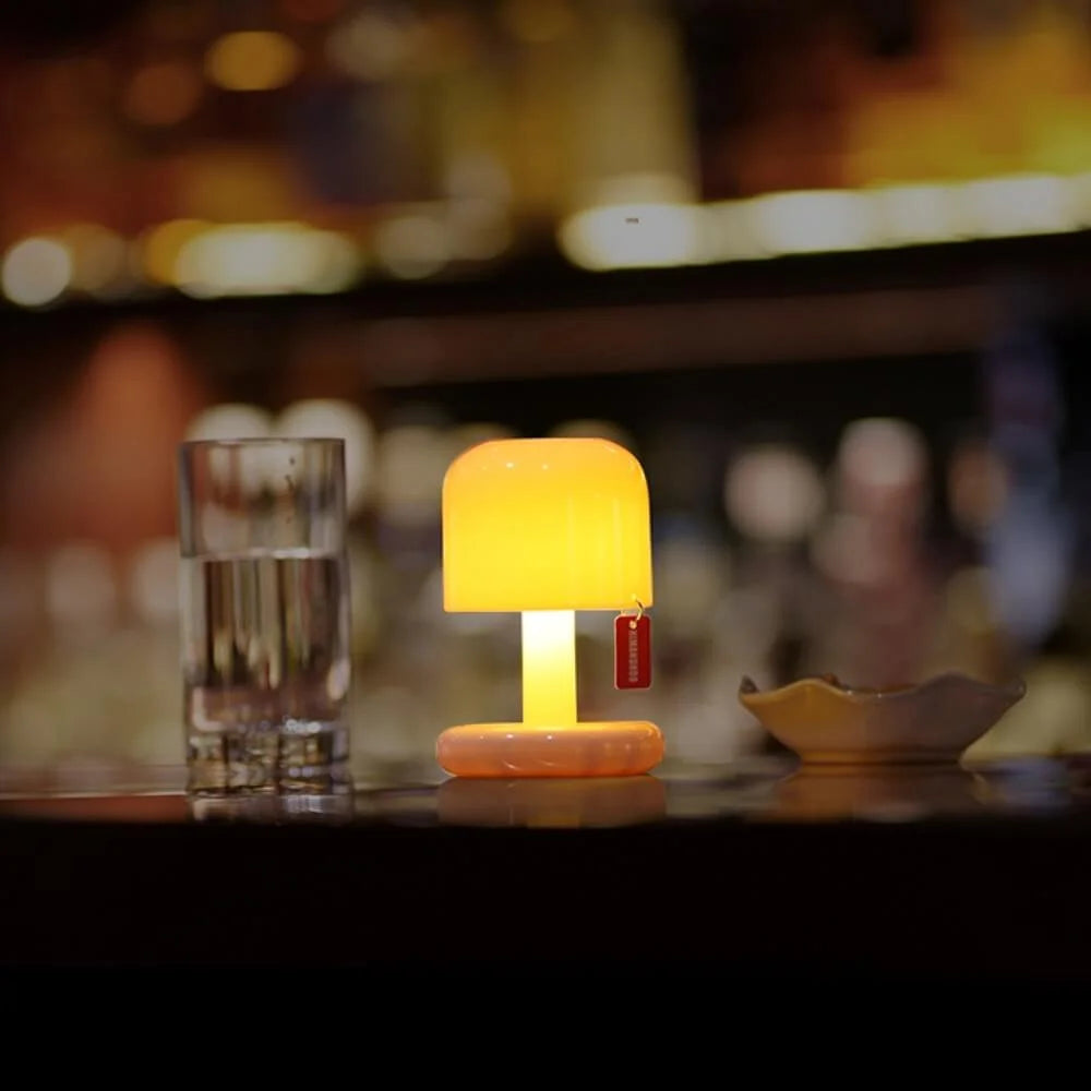 Wireless Mini Mushroom LED Night and Table Lamp
