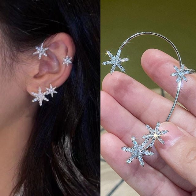 Brincos de mola ajustáveis AuroraClip para mulheres elegantes, seguros e sem necessidade de perfuração
