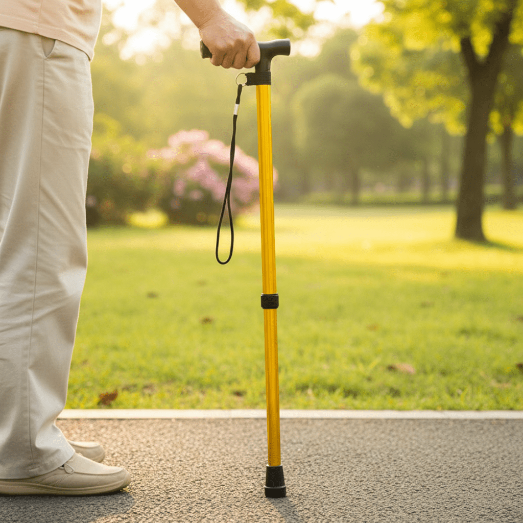 EaseWalker Lightweight Aluminum Walking Cane For Seniors With Ergonomic Joint Relief