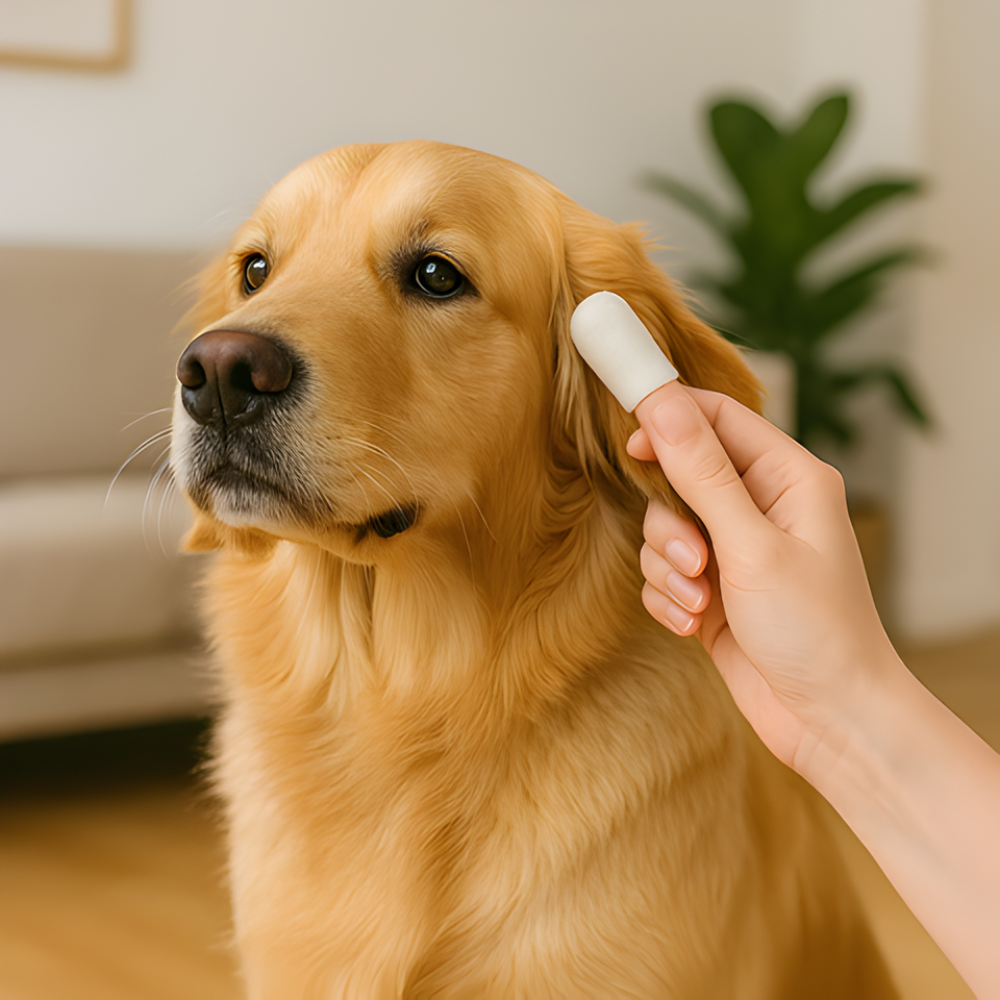 EarCalm Pet Ear Cleaning Finger Wipes for Dogs and Cats