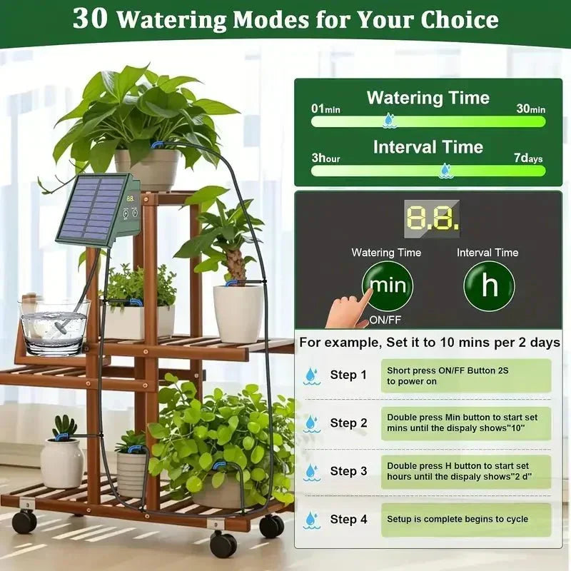 AquaPulse Smart Solar Powered Drip Irrigation System