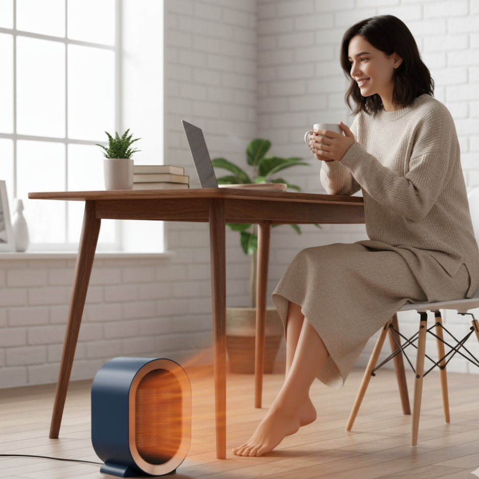 Miniîncălzitor electric compact — economisire de energie, funcționare silențioasă