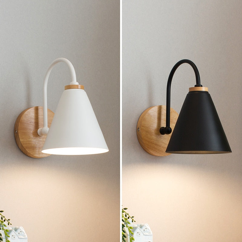Lampada da parete ad arco Ardello – luce da lettura moderna in legno e metallo