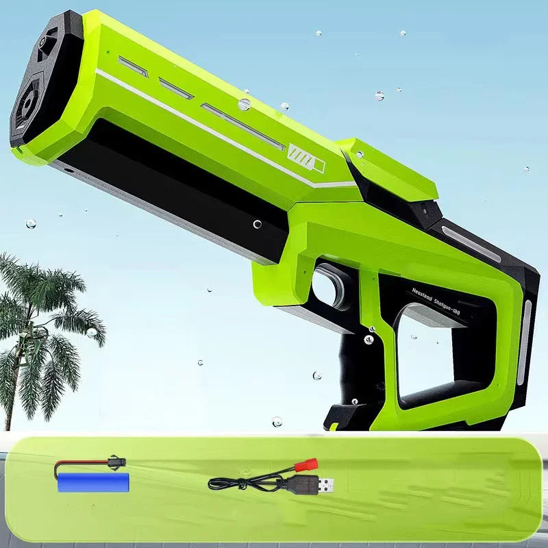 AquaBlaster Electric Water Gun — Auto-Refill, 10m Range